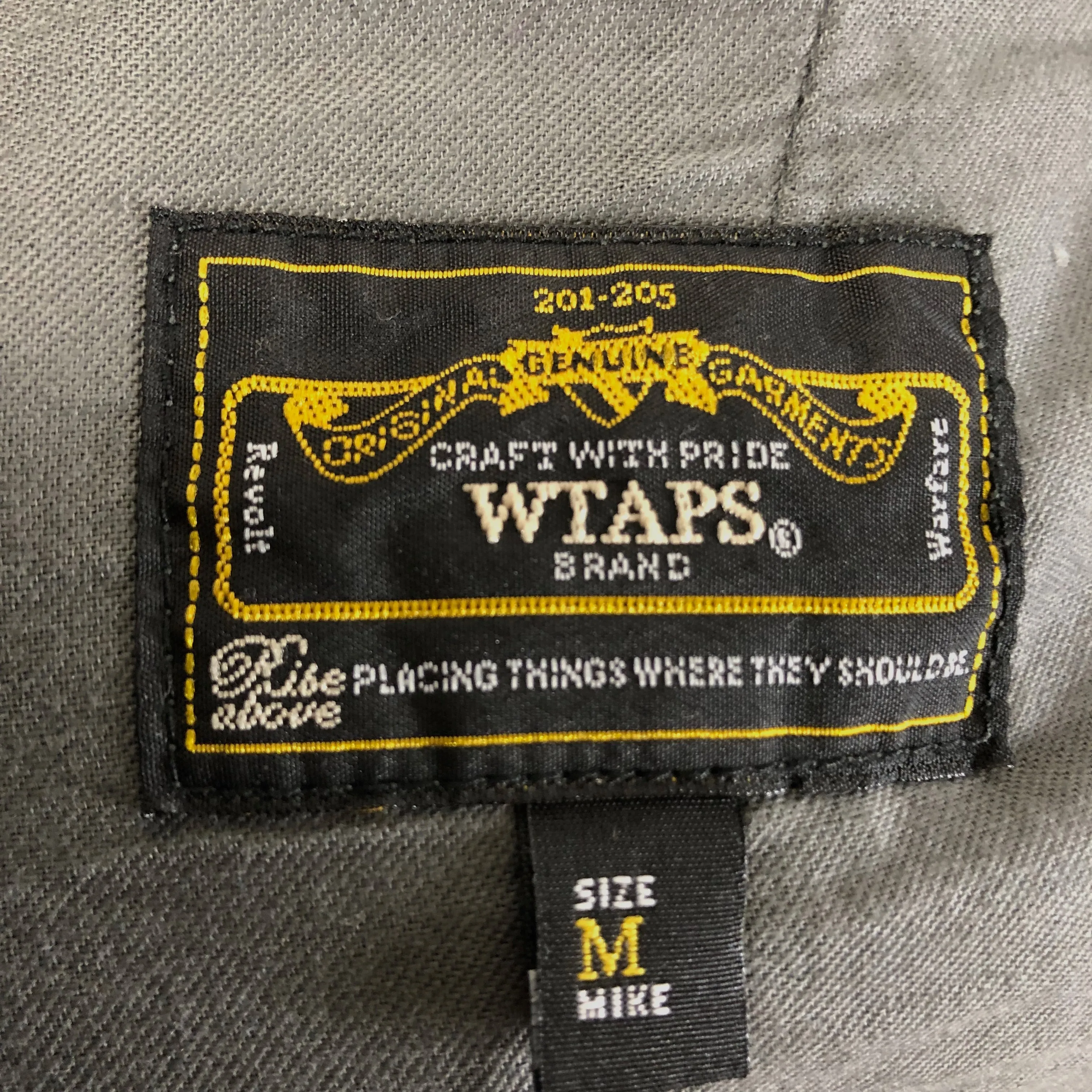 [M] WTAPS Rokudenashi Khaki Work Trousers Grey