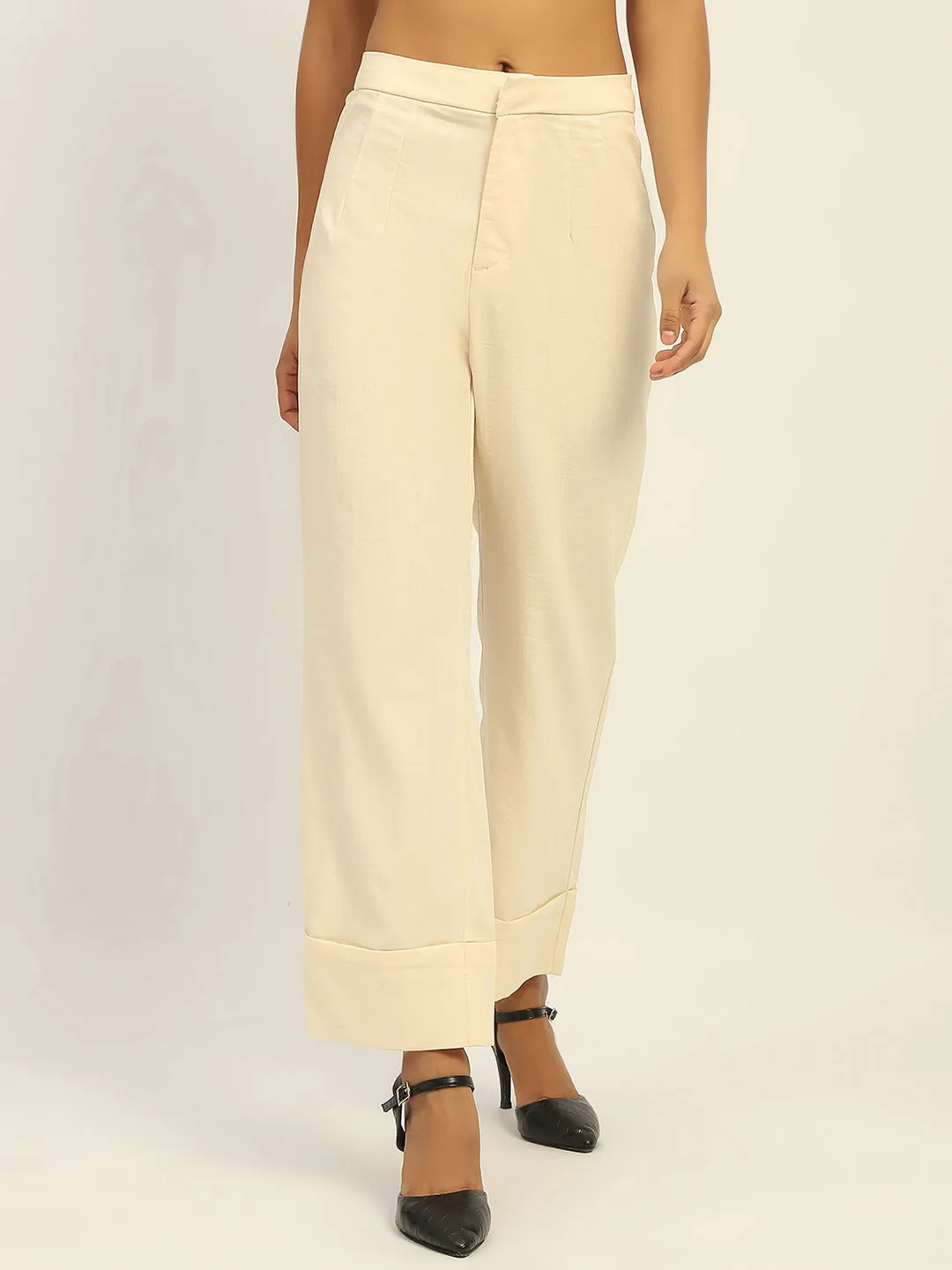 Madame Straight Leg Off White Trousers