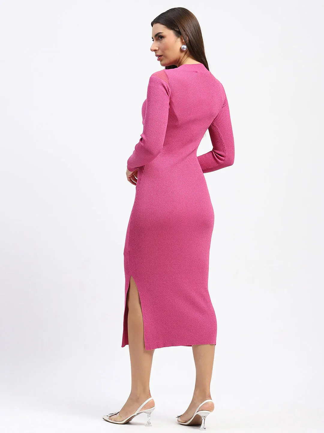 Madame Twisted Detailing Ribbed Bodycon Dress