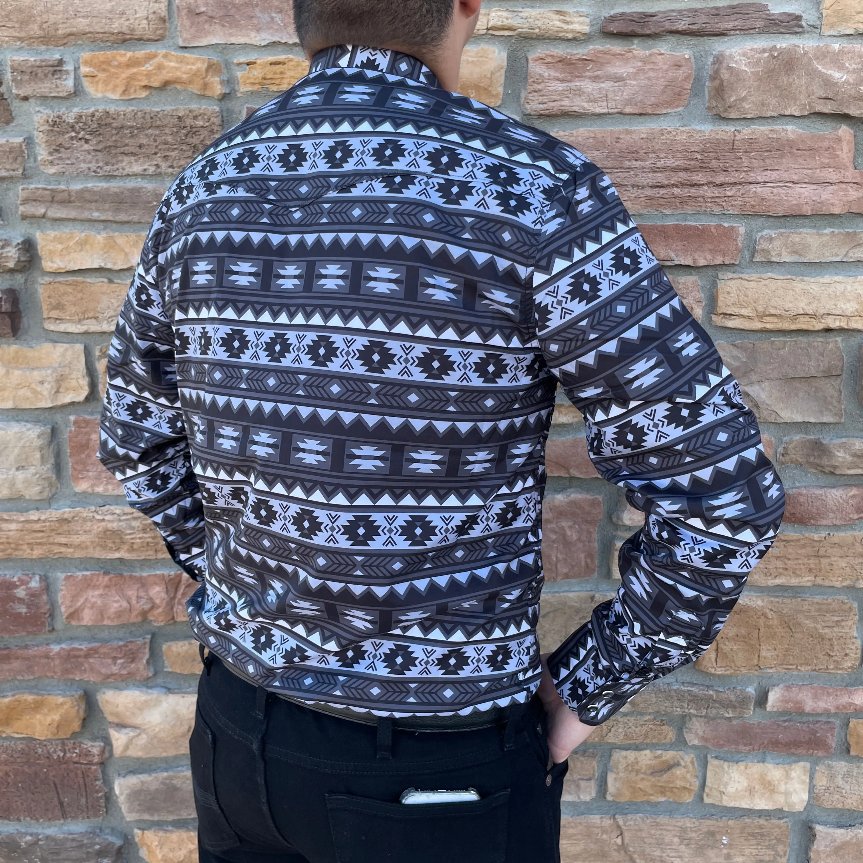 Manuel Aztec Black Shirt