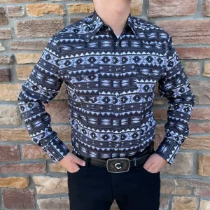 Manuel Aztec Black Shirt