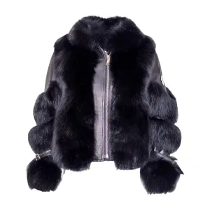 MDB Couture Women's Fur Encapsulated Jacket