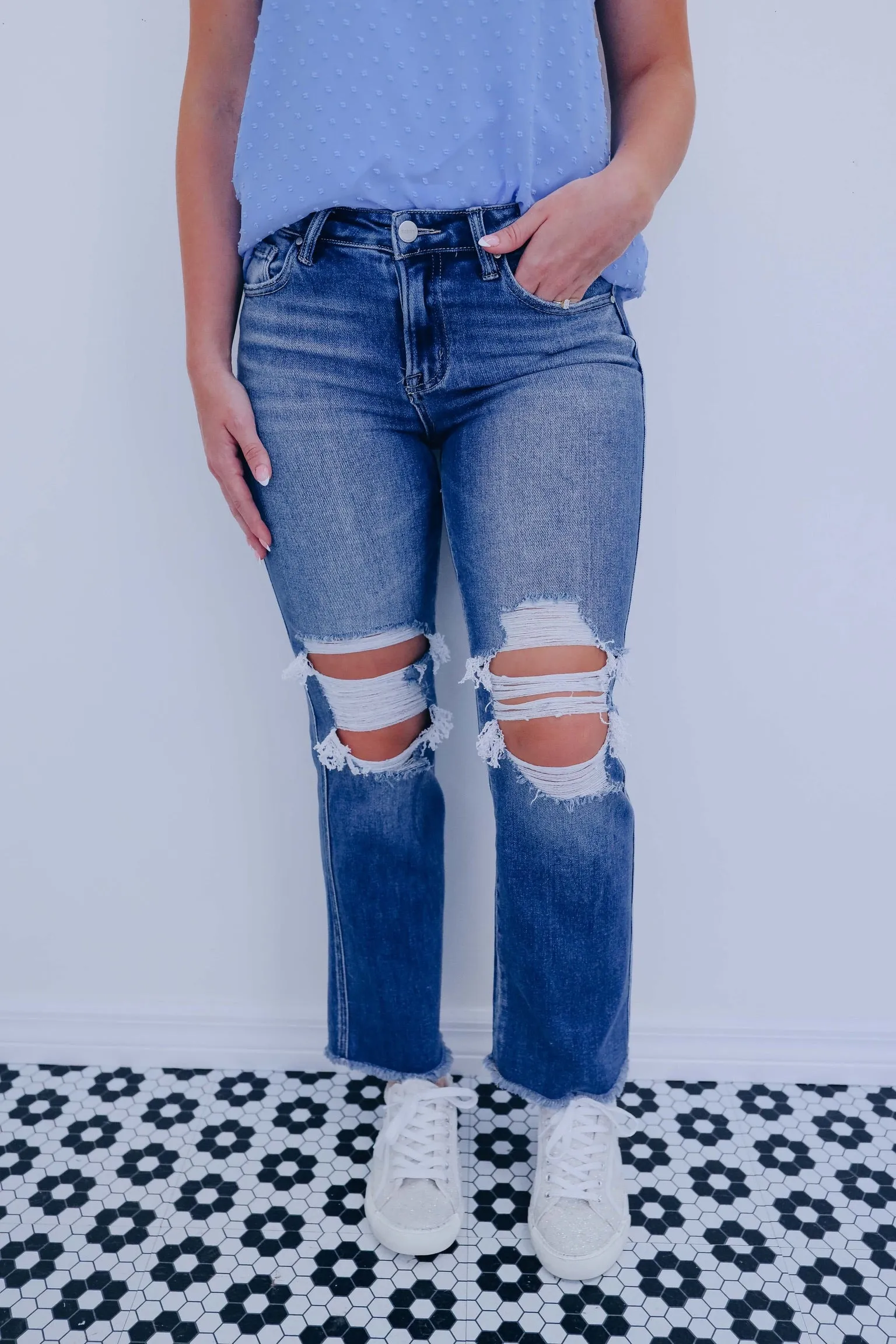 Medina Mid-Rise Ankle Flare Jeans