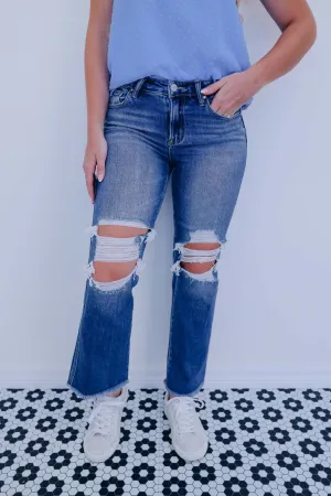 Medina Mid-Rise Ankle Flare Jeans