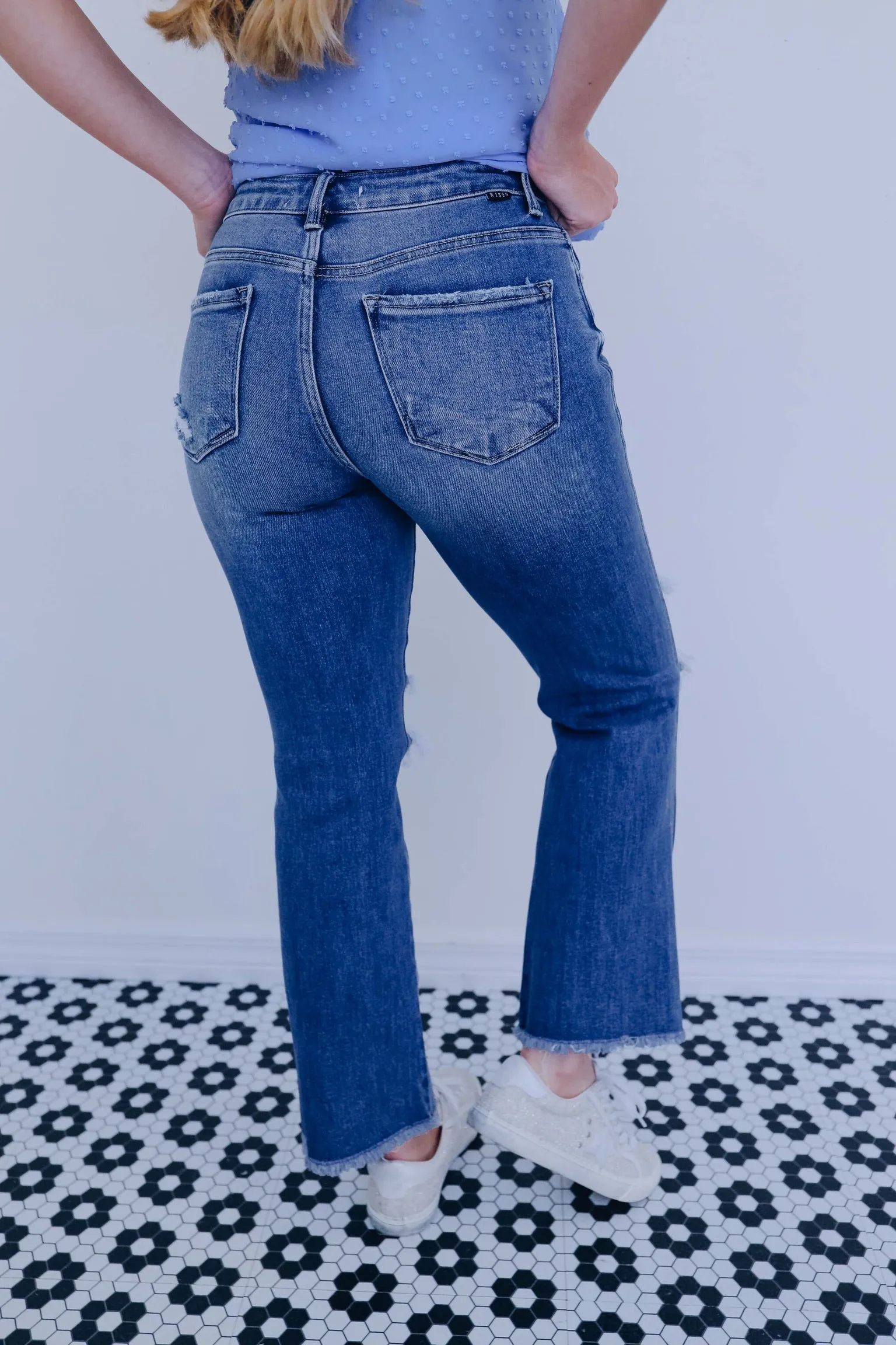 Medina Mid-Rise Ankle Flare Jeans