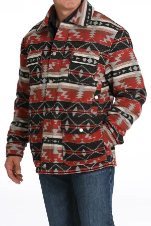 MENS BURGANDY SOUTHWEST POLY-WOOL FRONTIER COAT