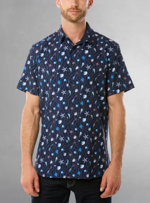 Men's casual short sleeve stretch shirt