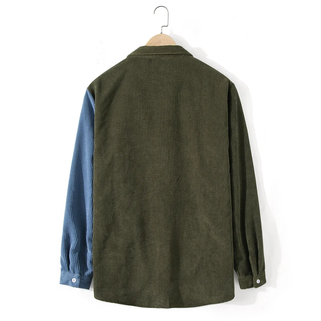 Men’s Contrast Patchwork Casual Shirts
