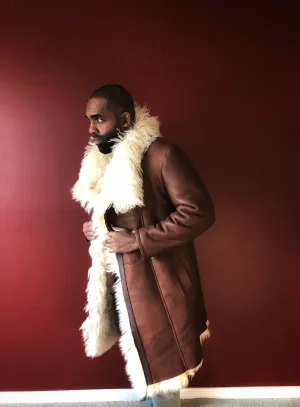 Men's Custom Made Brown Toscana Shearling