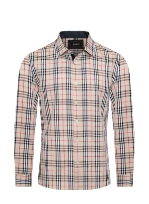 Men’s Khaki Checkered Shirts