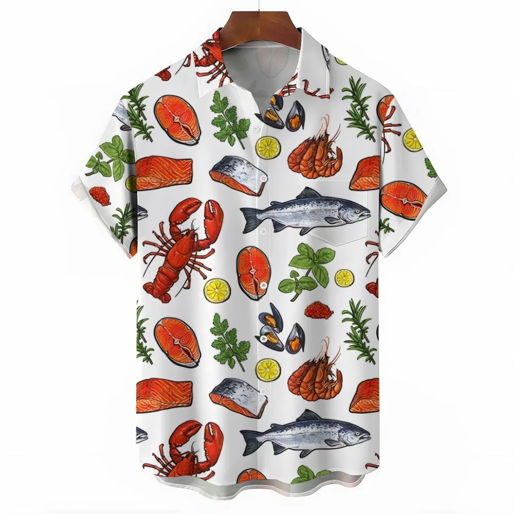 Men's Lobster Special Casual Vivid Design Graphic Shirt