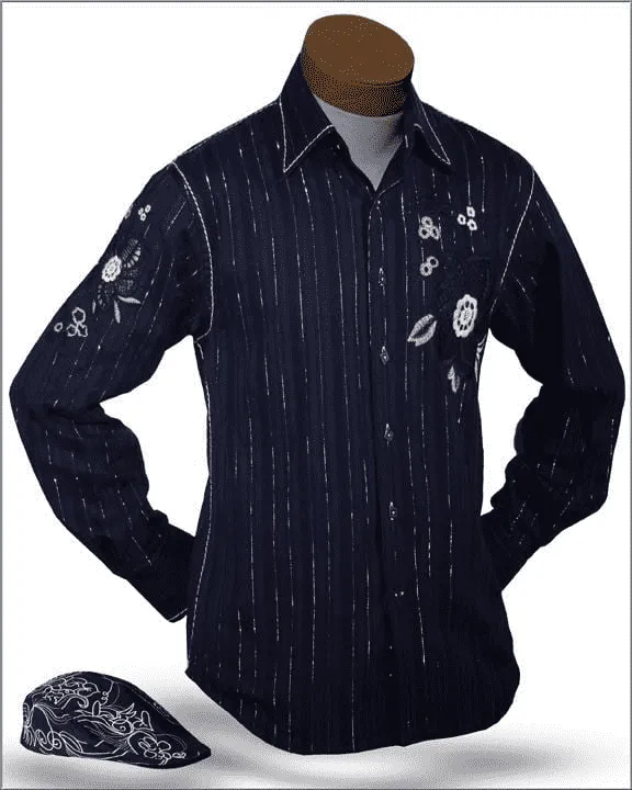 Men's New Fashion Angelino Shirts Amato Navy