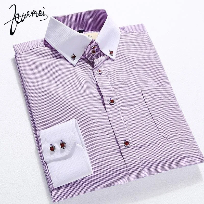 Men's Plaid Dress Shirt Up To 4XL