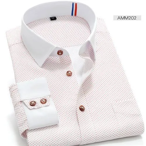 Men's Polka Dot Fashion Dress Shirt