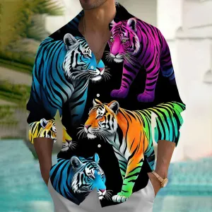 Men's Tiger Pocket Long Sleeve Shirts 2501001753