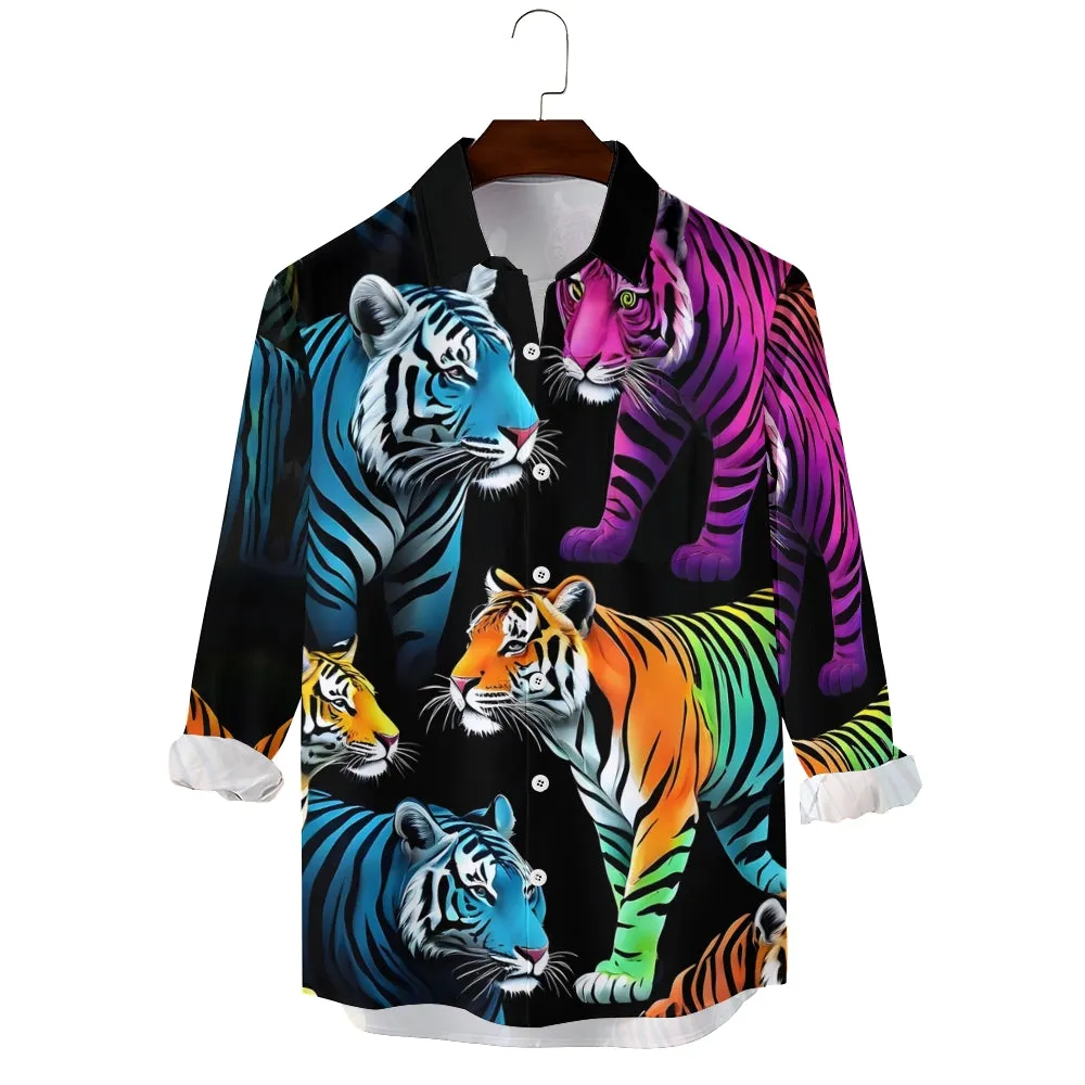 Men's Tiger Pocket Long Sleeve Shirts 2501001753