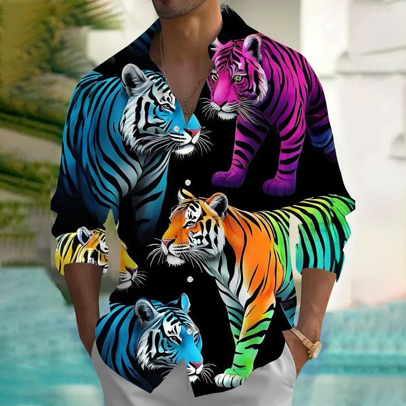 Men's Tiger Pocket Long Sleeve Shirts 2501001753