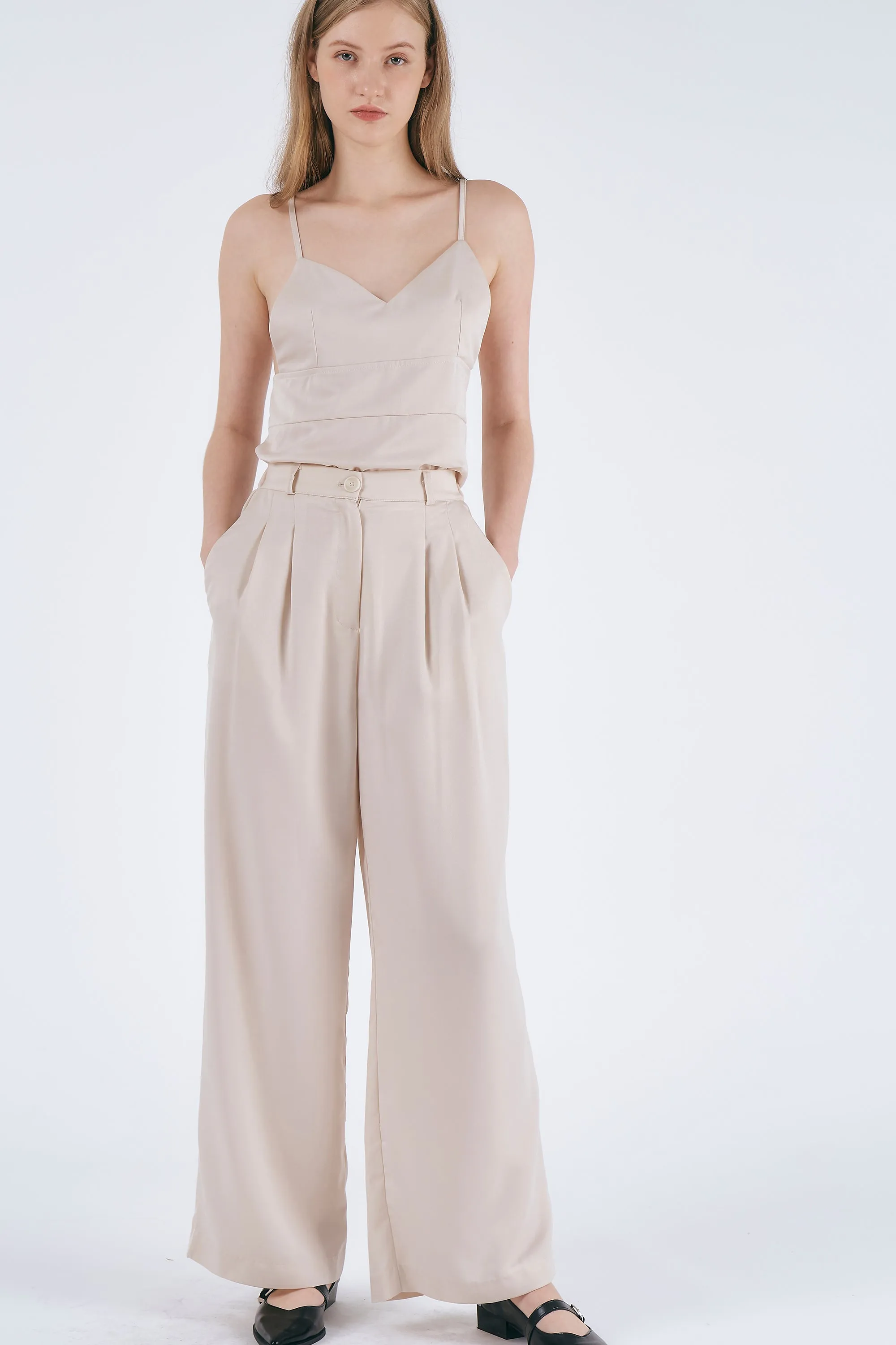 Mia Wide Leg Satin Pants