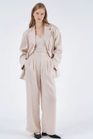 Mia Wide Leg Satin Pants