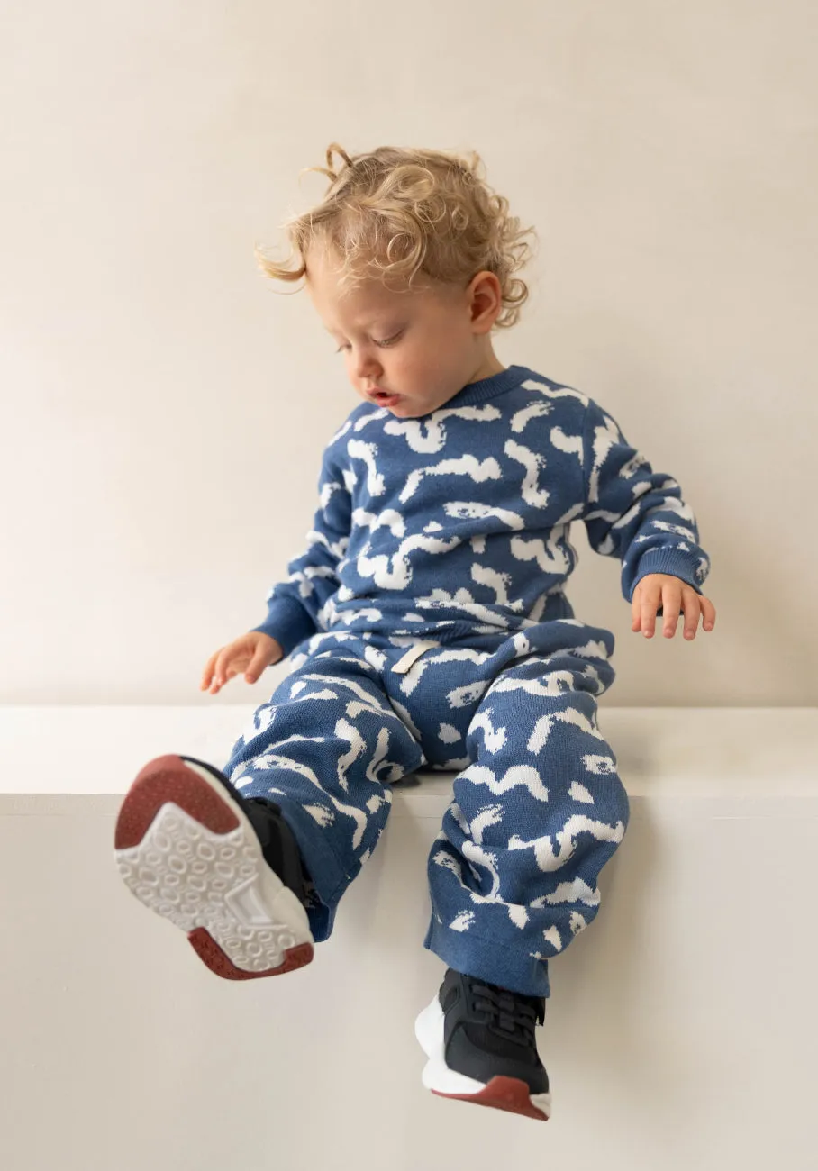 Miann & Co Baby - Wide Leg Knit Pants - Squiggle