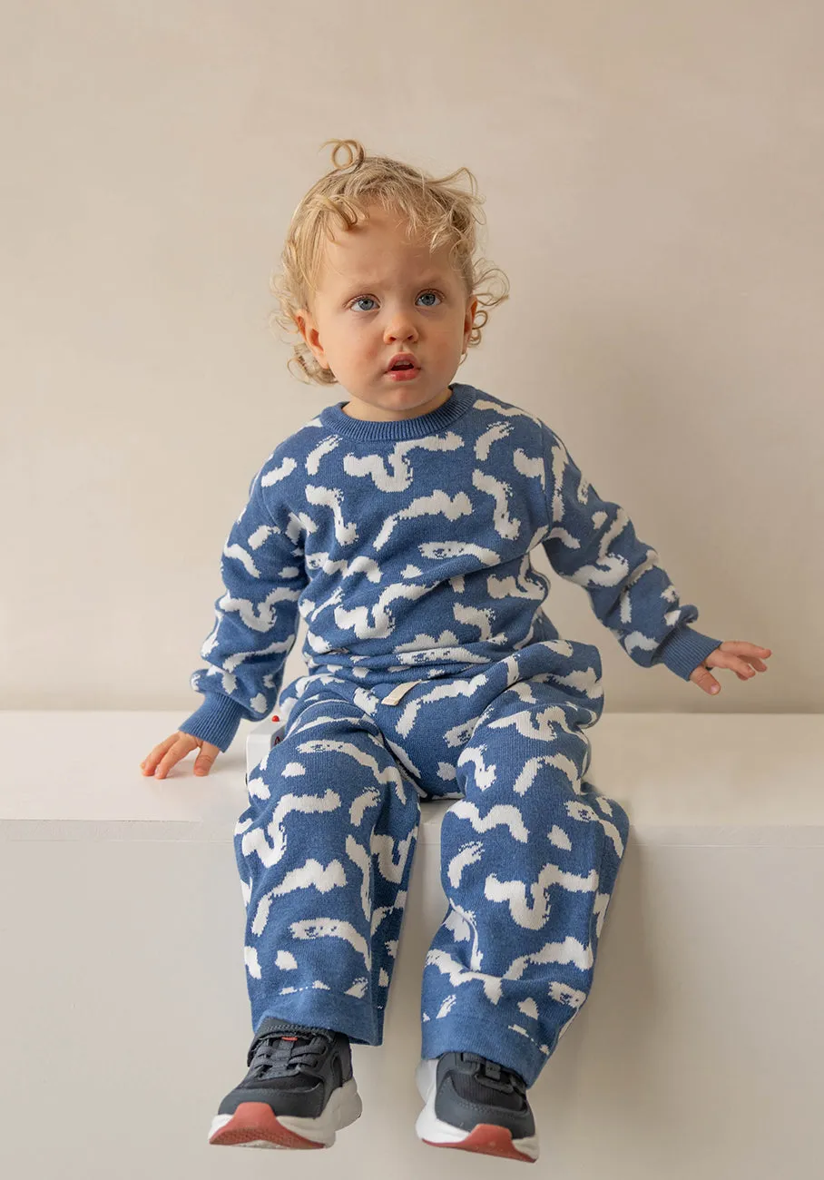 Miann & Co Baby - Wide Leg Knit Pants - Squiggle