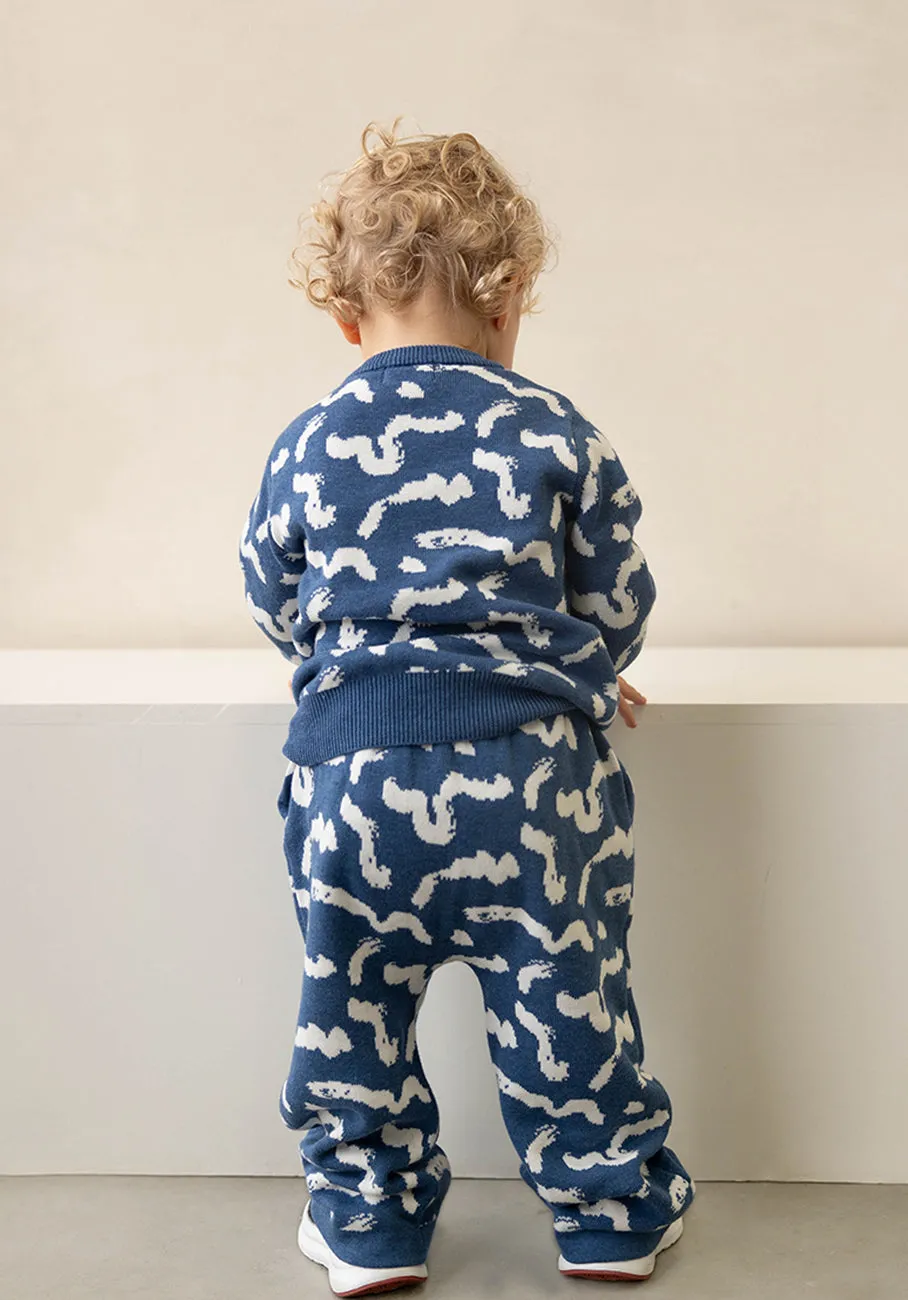 Miann & Co Baby - Wide Leg Knit Pants - Squiggle