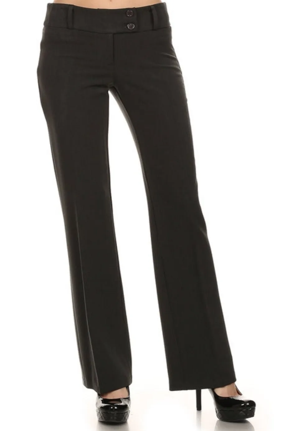 Mid Rise Bootcut Pants