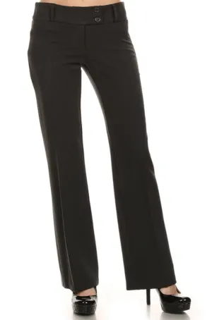 Mid Rise Bootcut Pants