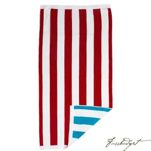 Monogrammed Reversible Stripe Beach Towels