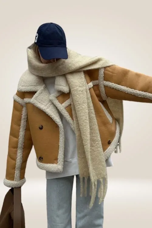 Mustard Mellow Shearling Winter Jacket