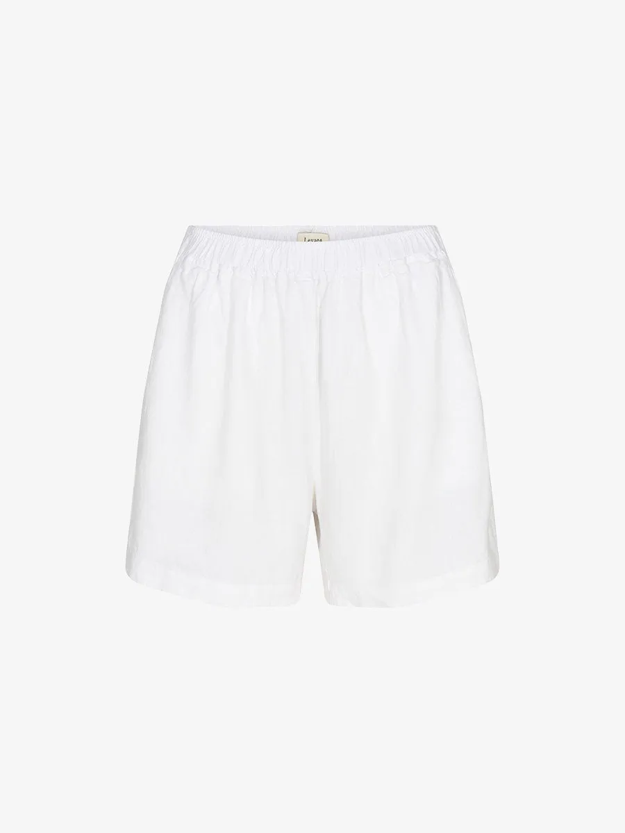 Naja 8 Linen Shorts - White