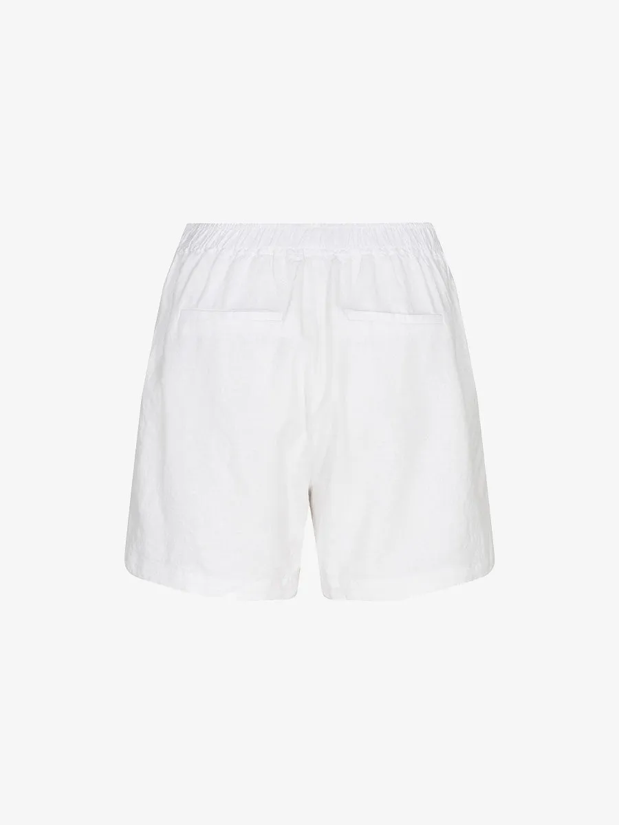 Naja 8 Linen Shorts - White