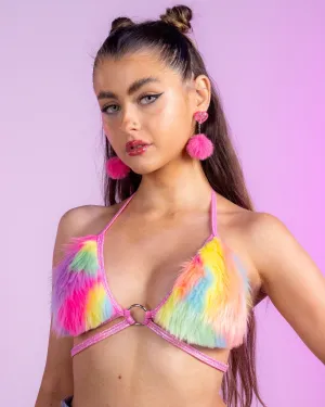 Neon Dreams Faux Fur Top