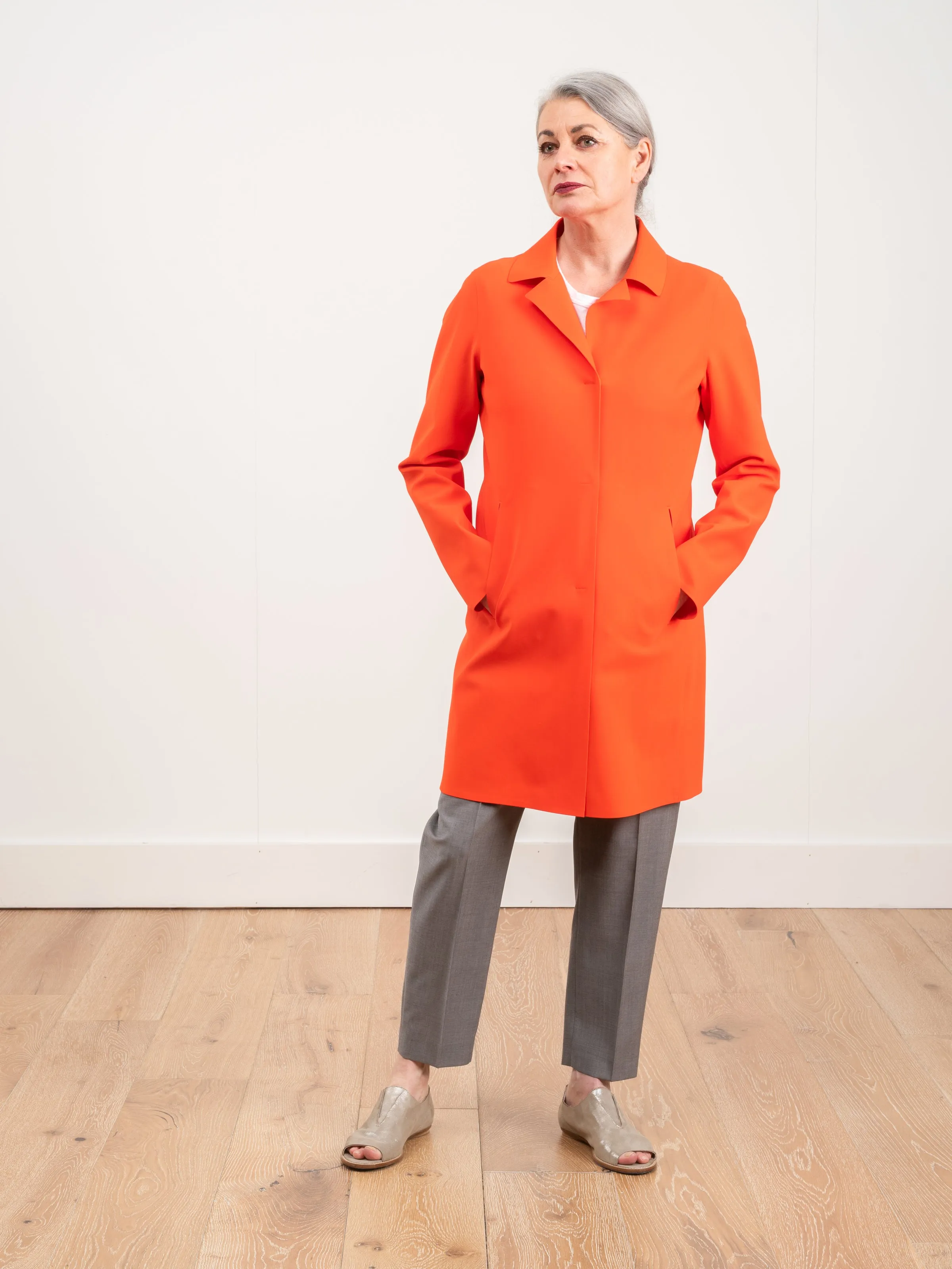 neoprene coat - orange