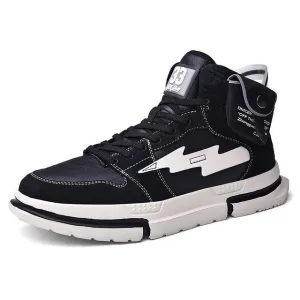 New Casual Shoes For Men Fashion Leather Shoes Man High Quality Mens Flats Casual Sneakers Rubber Bottom Mens Lace Up Sneakers