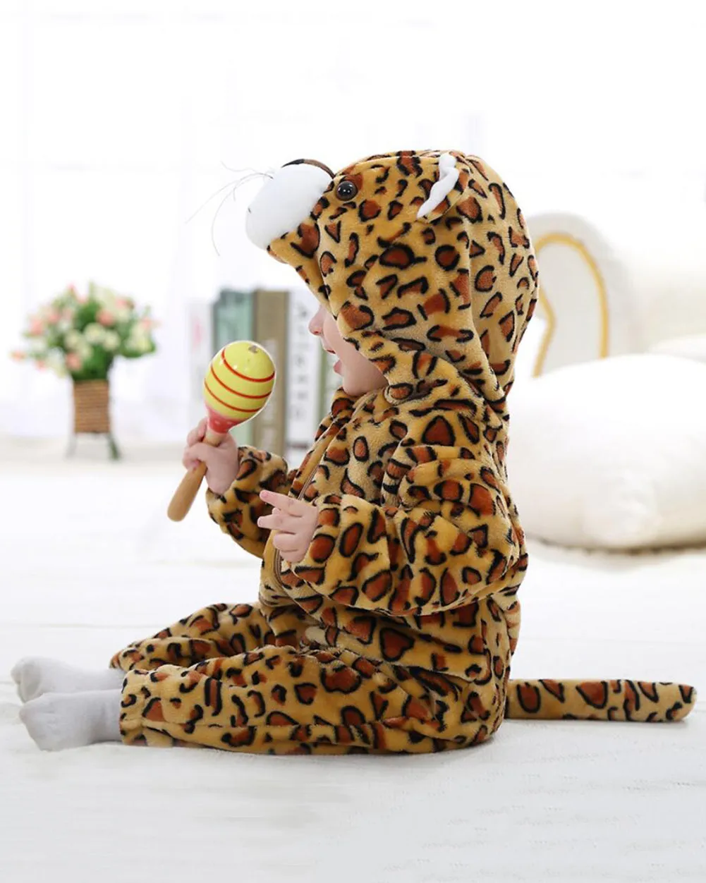 Newborn Baby Cartoon Animals Winter Bunting Bodysuit Warm Hooded Romper Jumpsuit