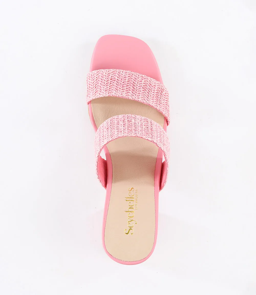 Newport Raffia Strap Heel Sandals