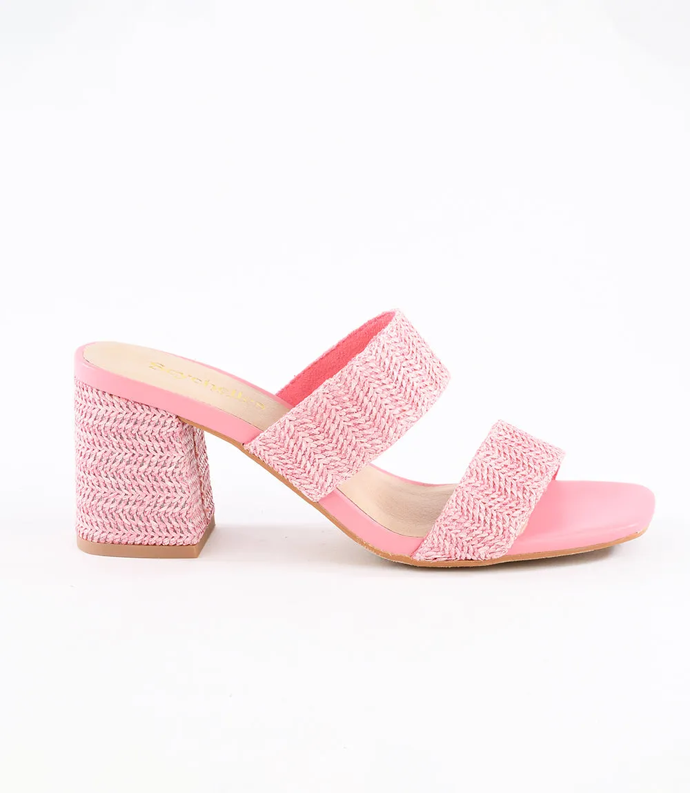 Newport Raffia Strap Heel Sandals