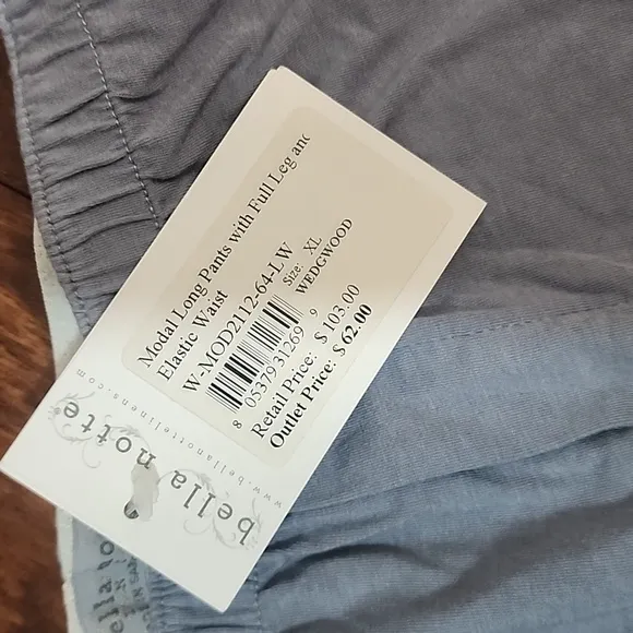 NWT Bella Notte modal jersey wide leg lounge pants TALL