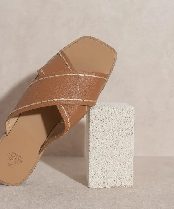 OASIS SOCIETY Stella - Criss Cross Brown Sandal