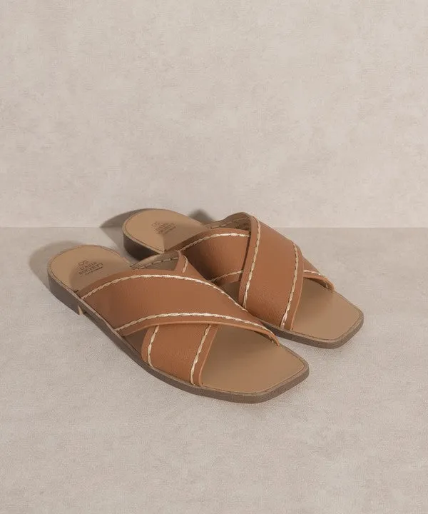 OASIS SOCIETY Stella - Criss Cross Brown Sandal