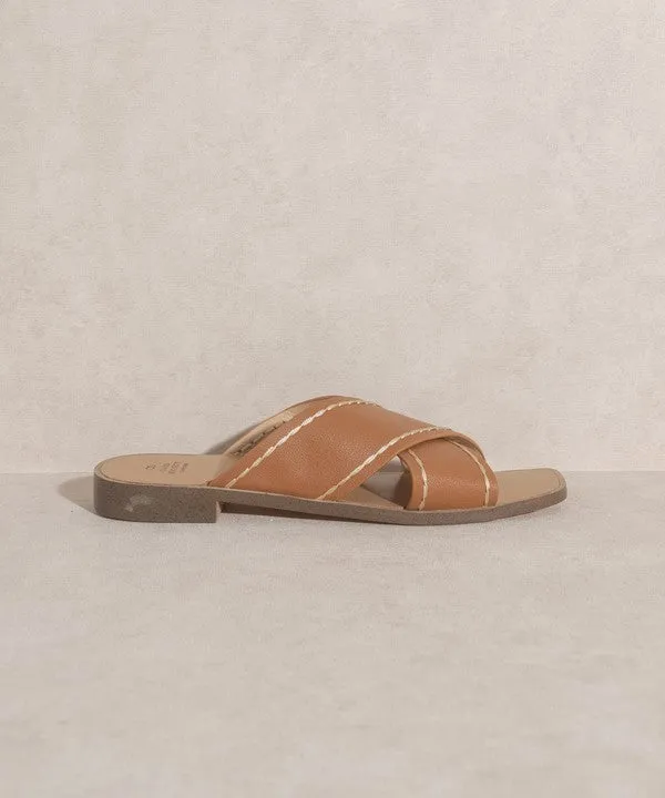 OASIS SOCIETY Stella - Criss Cross Brown Sandal