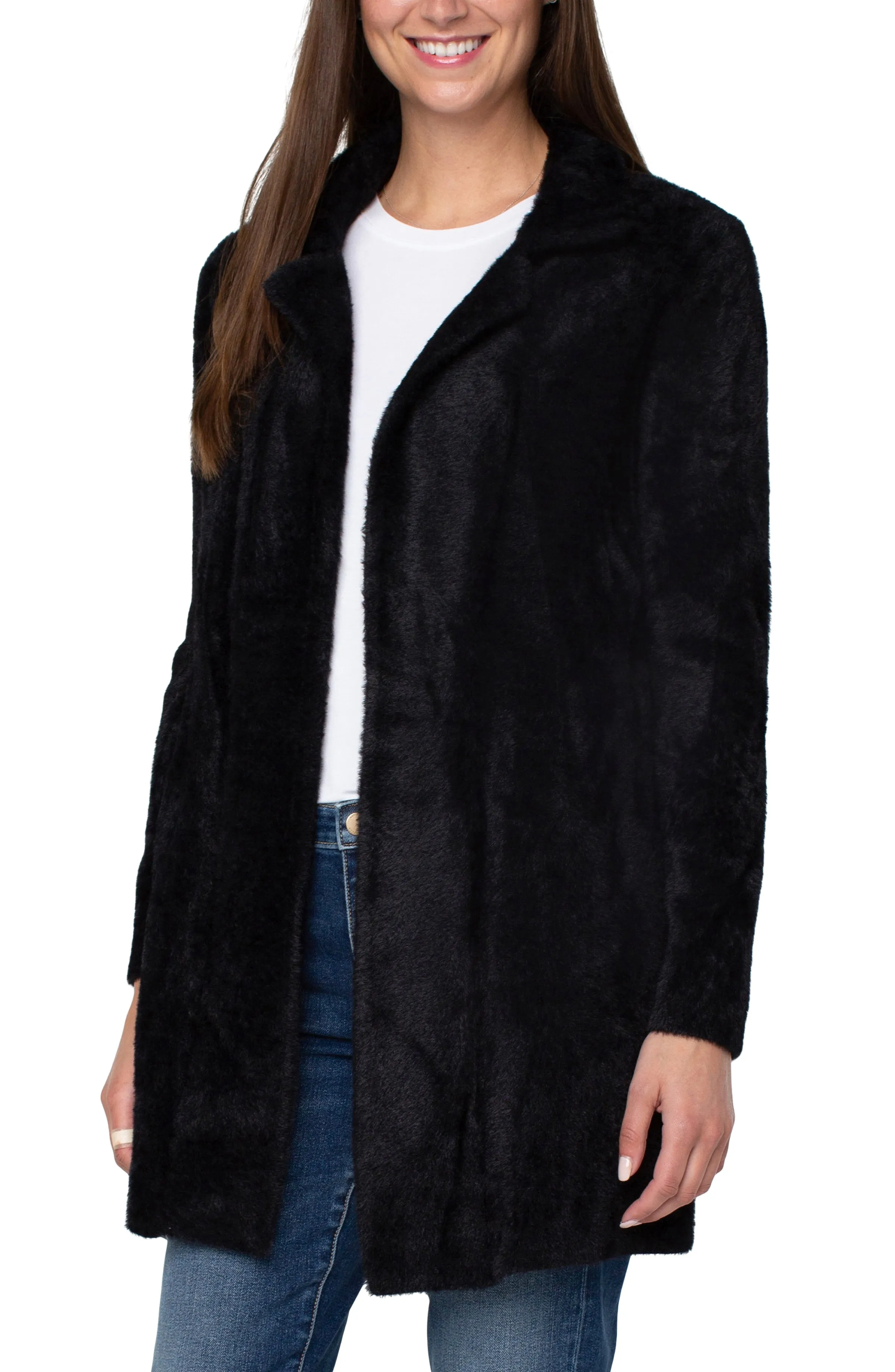 Open Front Coatigan Sweater Solids