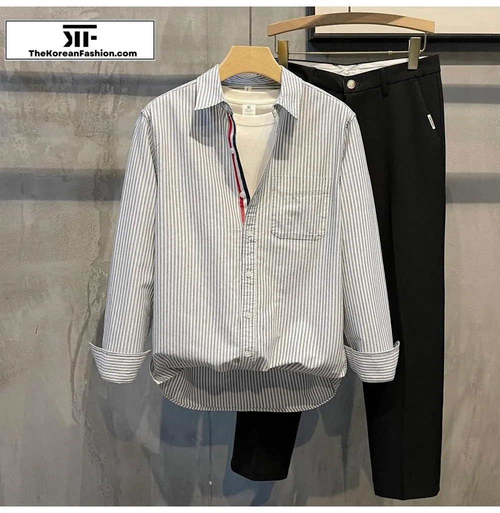 Oxford Button Down Stripe Shirts