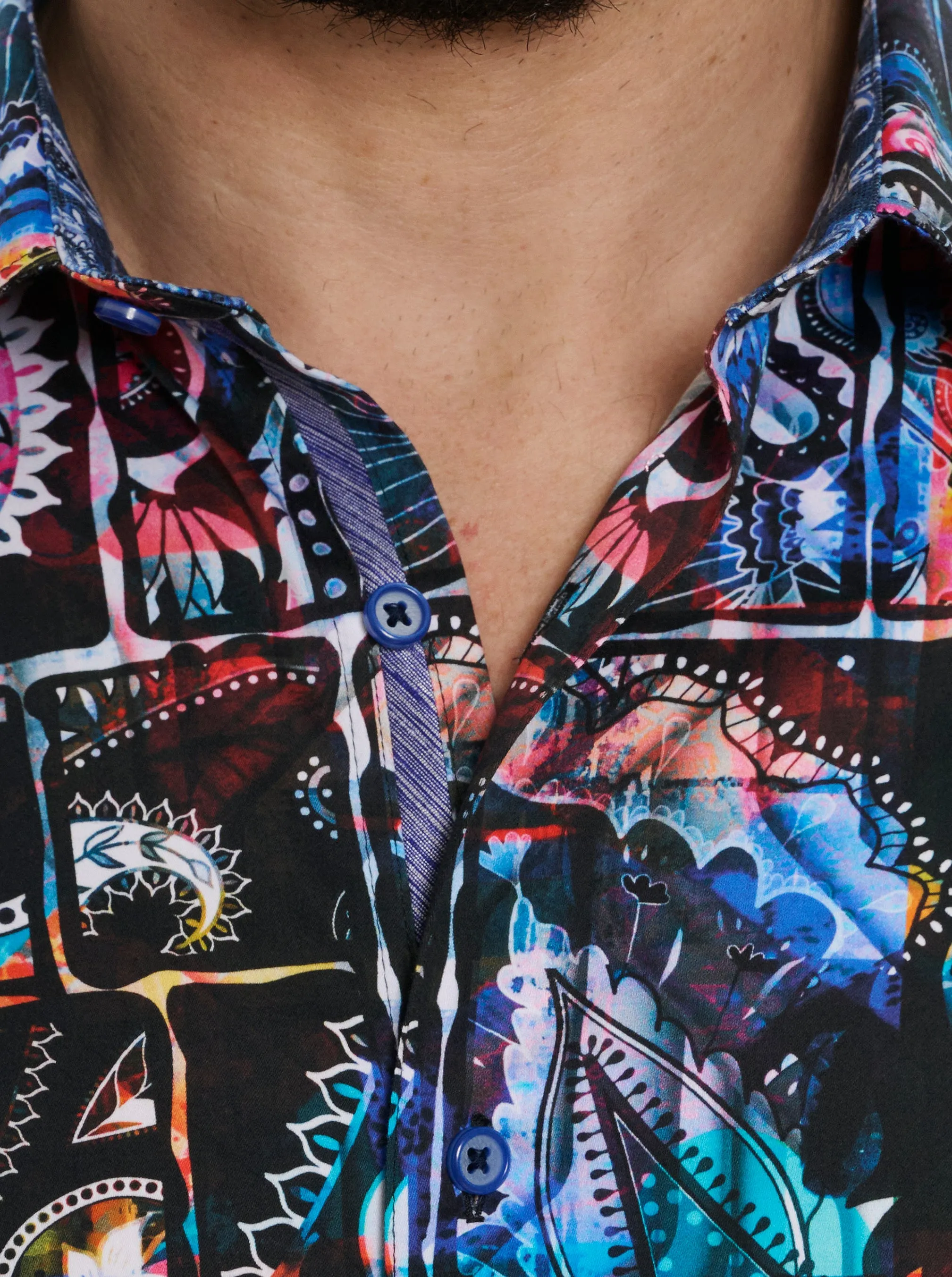 PAISLEY BRICKS LONG SLEEVE BUTTON DOWN SHIRT