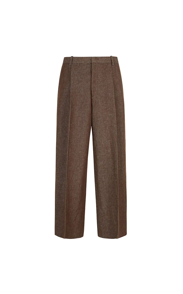 Pants / JNBY Cotton-Linen Wide-Leg Pants