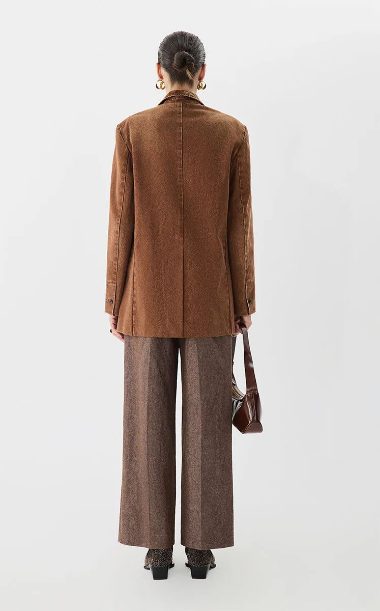 Pants / JNBY Cotton-Linen Wide-Leg Pants