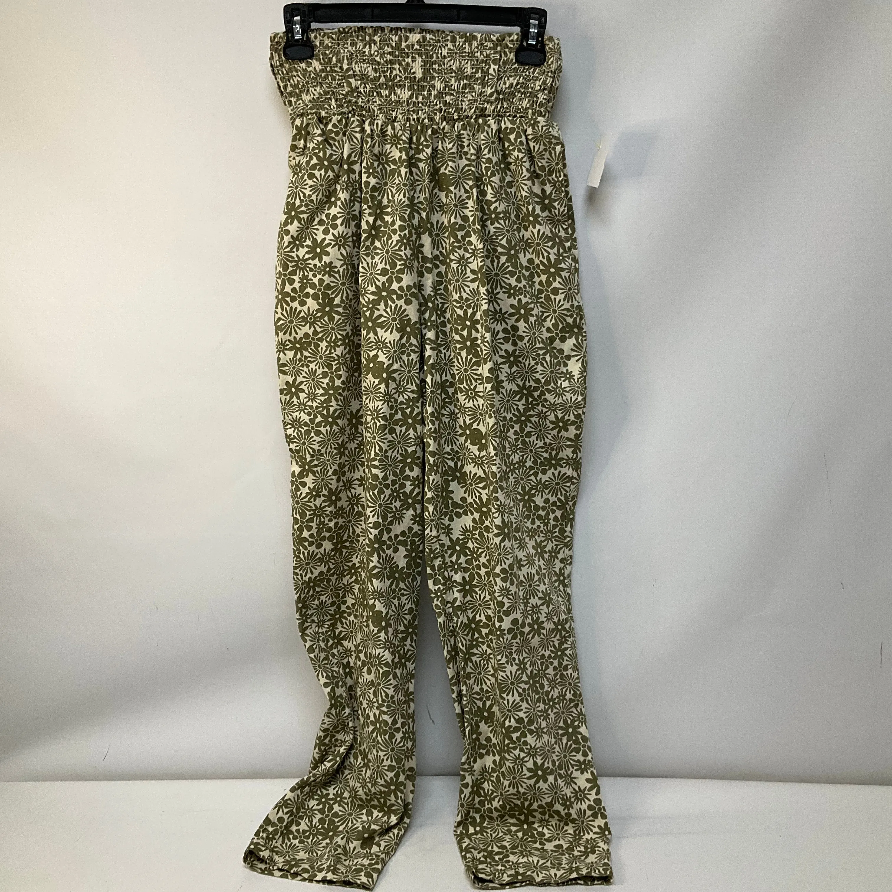Pants Wide Leg By Cmb In Green & Tan, Size: Xs