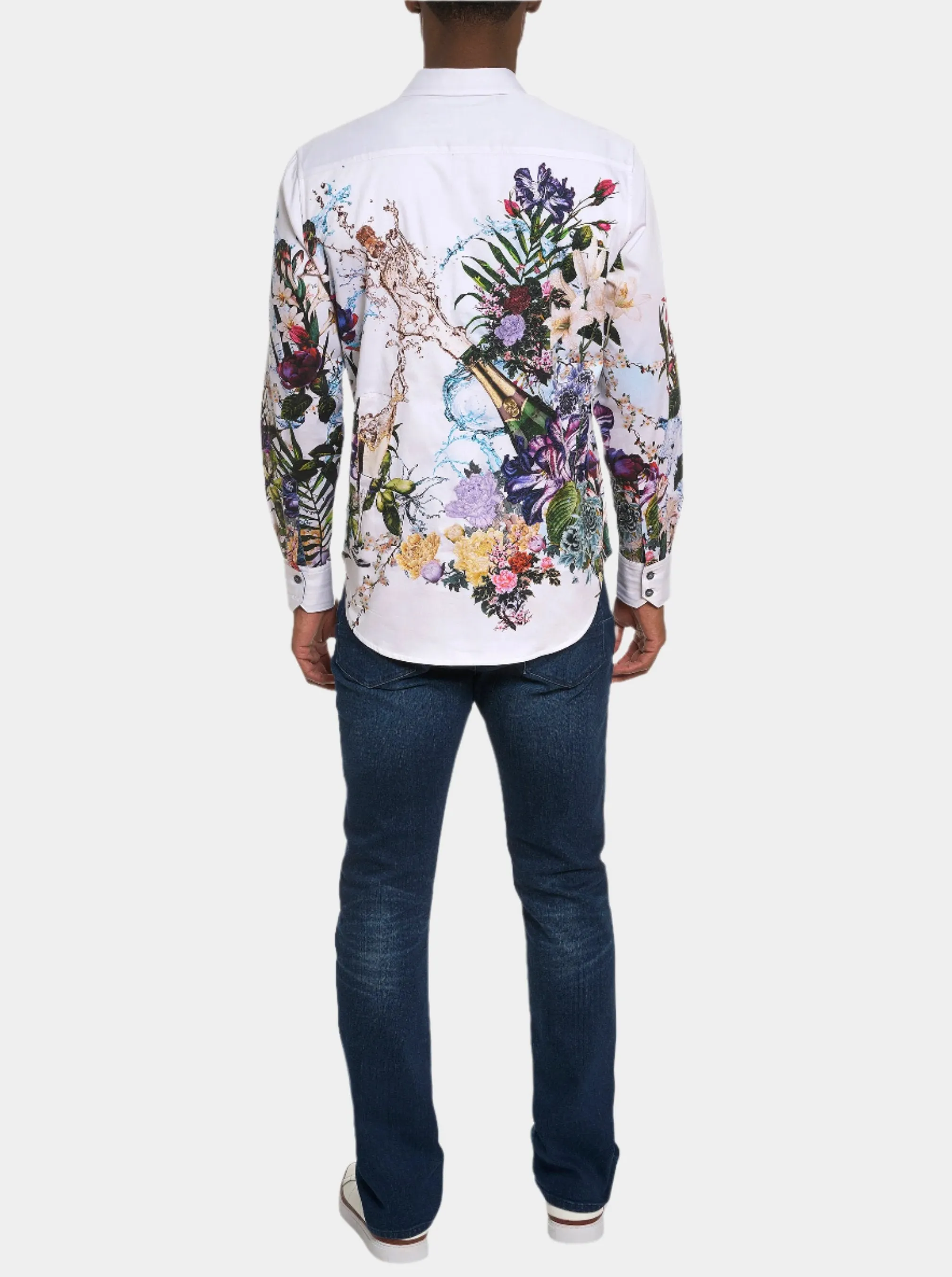 PARTY GARDEN LONG SLEEVE BUTTON DOWN SHIRT