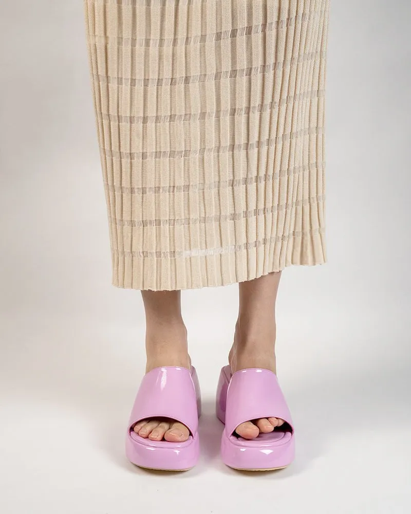 Patent Leather Sexy Wedge High Heel Platform Sandals